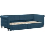 Dnevni krevet na razvlačenje plavi 80 x 200 cm baršunasti | shoptok.hr