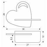 Lesnina XXXL OTROŠKA STENSKA SVETILKA Heart 250 lm 4000 K | Shoptok.si
