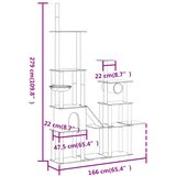 Penjalica za mačke sa stupovima za grebanje tamnosiva 279 cm | Eponuda.com