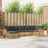  Set vanjskih sofa 7 kom. Bijela i antracit 306 x 128,5 x 73 cm | Shoptok.si