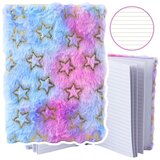 Plišani notes s linijama, zlatne zvijezde, pastelni A5, 80 listova Cijene