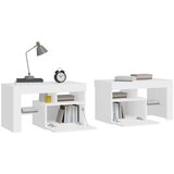  Noćni ormarići 2 kom s LED svjetlima bijeli 70 x 36 5 x 40 cm | shoptok.hr