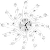 vidaXL Stenska ura s Quartz gibanjem moderen dizajn 50 cm, (20823714) Cene