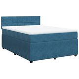 vidaXL Krevet s oprugama i madracem plavi 140x190 cm baršunasti | shoptok.hr