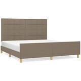  Okvir za krevet bez madraca smeđesivi 160x200 cm od tkanine | shoptok.hr