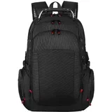 Veliki poslovni ranac BERN – tri odeljka/ laptop 17/ USB i audio konektor/ crni
