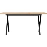  Stolić za kavu X-oblika 90x40x45,5 cm od borovine i čelik | shoptok.hr