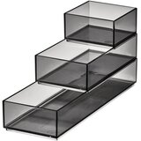 iDesign Mat crni kupaonski organizatori za kozmetiku od reciklirane plastike u setu od 3 kom Stack & Slide - | shoptok.hr