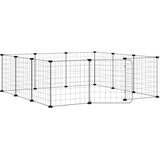  Kavez za kućne ljubimce s 12 panela i vratima crni 35x35 cm čelik | Eponuda.ba