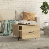  Stolić za kavu s metalnim nogama 2 kom boja hrasta 50x50x40 cm | Eponuda.com
