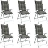 vidaXL Jastuci za stolice 6 kom tamnosivi 120x50x7 cm od tkanine | shoptok.hr