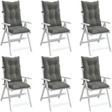 vidaXL Jastuci za stolice 6 kom tamnosivi 120x50x7 cm od tkanine