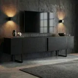 Črna TV omarica 180x50x30 cm Onera –