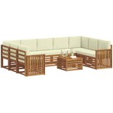  Set vanjskih sofa 10 kom. Prirodna i krem | shoptok.hr