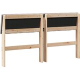  Tapecirani uzglavlje Sivo-smeđa 135 cm Čvrsto borovo drvo | shoptok.hr