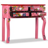  Konzolni Stol Masivno Drvo Manga Ružičasti Ručno Obojan | shoptok.hr