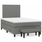 Maison Chic Box spring postelja - Vzmetna postelja z vzmetnico temno siva 120x190 cm blago SL22693, (21892097) | Shoptok.si