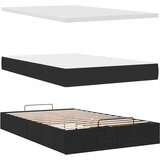 vidaXL Otomanski posteljni okvir z vzmetnico črn 120x200 cm blago | Shoptok.si