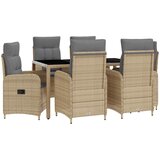 Vanjski set za objedovanje 7 pcs Bež i svijetlo siva Cijene