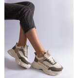 Gemre Green Sneakers with Glitter Inserts Clorinda | Shoptok.si