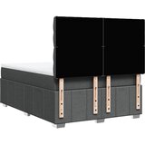  Krevet s oprugama i madracem tamnosivi 140x190 cm od tkanine | shoptok.hr