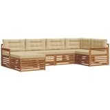  Set vanjskih sofa 6 kom. Prirodna i bež 327 x 168,5 x 73 cm | shoptok.hr