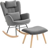HOMCOM zibajoči stol poliester 101,5D x 70,5Š x 99,5V cm Temno siva, (5000242903) | Shoptok.si