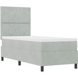  Krevet s opruga kutije Svijetlo siva 80 x 200 cm Baršun | shoptok.hr