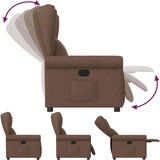  Naslonjač od tkanine smeđi | shoptok.hr