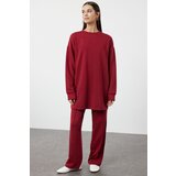 Trendyol Brown Crew Neck Basic Knitted Tracksuit Set | shoptok.hr