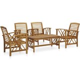 Maison Chic Seti vrtnega pohištva - Vrtna garnitura - Vrtni pohištvo set 5-delna trden akacijev les, (21821141) | Shoptok.si