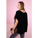 Kesi Włoski Muslin blouse with a necklace black | Shoptok.si