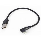 Gembird CC-USB2-AMLML-0.2M pod uglom USB 8-pin kabl za punjenje i prenos podataka, 0.2 m, black Cene