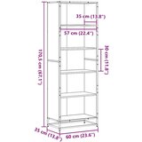 vidaXL Knjižna omara siva sonoma 60x35x170,5 cm inženirski les | Shoptok.si