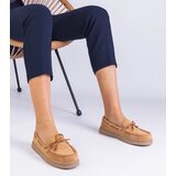 Gemre Brown women's eco-suede moccasins with a bow Sarina | Shoptok.si