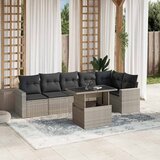  7-dijelni set vrtnih sofa svjetlosivi od poliratana | shoptok.hr