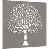 Vrtni zidni ukras 55 x 55 cm čelik COR-TEN s uzorkom stabla | shoptok.hr