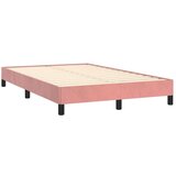  Box spring postelja z vzmetnico LED roza 120x190 cm žamet | Shoptok.si