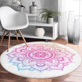 Mila Home Bijeli/ružičasti periv/pogodan za robotski usisavač okrugli tepih ø 100 cm Comfort – | shoptok.hr