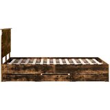  Okvir za krevet s uzglavljem Dimljeni hrast 120 x 190 cm - Dimljeni hrast 120 x 200 cm | shoptok.hr