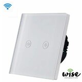 Wise prekidač WiFi za roletne-zavese, stakleni Panel beli Cene