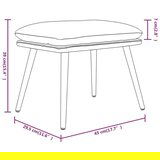  Tabure boja vina 45x29 5x35 cm od tkanine i umjetne kože | shoptok.hr