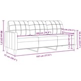  Trosjed od tkanine crna 180 cm baršunasti | shoptok.hr