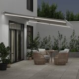 Tenda na ručno uvlačenje s LED antracit i bijela 500 x 350 cm | shoptok.hr