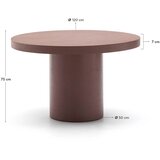 Kave Home Betonska okrogla vrtna miza &amp;oslash; 120 cm Aiguablava &amp;ndash; Slike