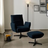 Dieter Knoll FOTELJ, temno modra tekstil | Shoptok.si