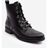 Kesi Classic Leather Women's Warm Ankle Boots S.Barski Black Cene