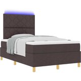  LED Box Spring Krevet Tamno smeđa 120 x 200 cm tkanina | shoptok.hr