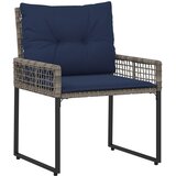  Set vanjskog namještaja s jastukom 3 pcs Siva i mornarsko plava | shoptok.hr