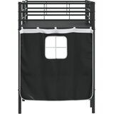  Krevet na kat za djecu s zavjesama Crna 100 x 190 cm | shoptok.hr